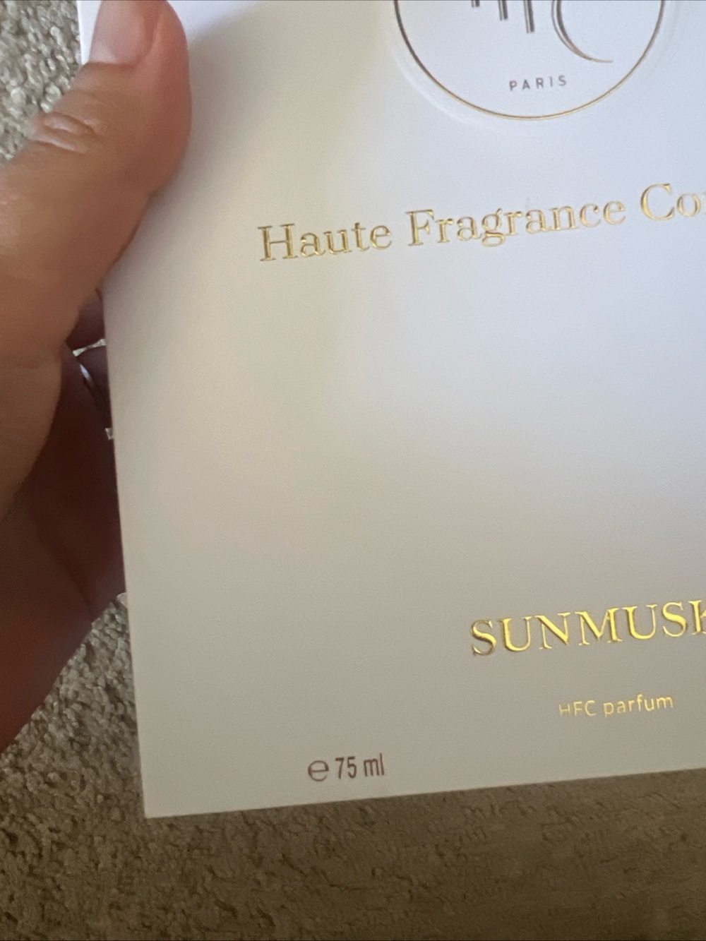 Haute fragrance company Sunmusk empty box only!!! 75 ml